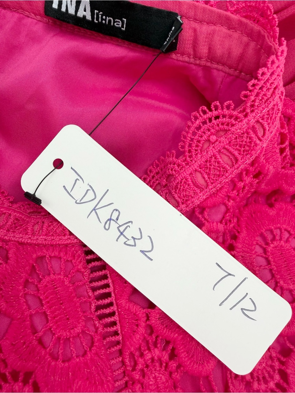 INA Hot Pink Crochet Dress - Picture 12 of 12